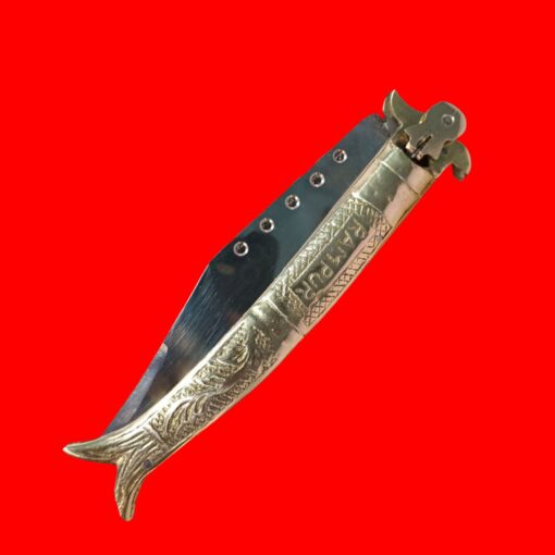 Rampuri Button Knife RK-10 – Traditional Folding Blade
