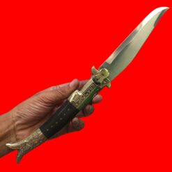 Rampuri Button Knife RK-49 – Steel Blade Classic Folding Knife