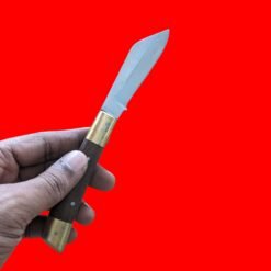 AdhaKen Pocket Knife AKA4 – 8cm Spring Leaf Blade, Sheesham Wood Handle, 57g Compact Everyday Carry Knife